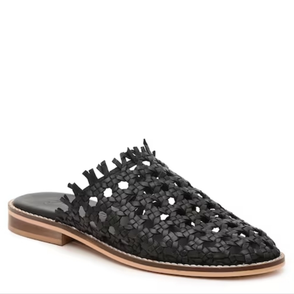 Free People Women Leather Mirage Flats Clog Mule shoes sz 38/7
